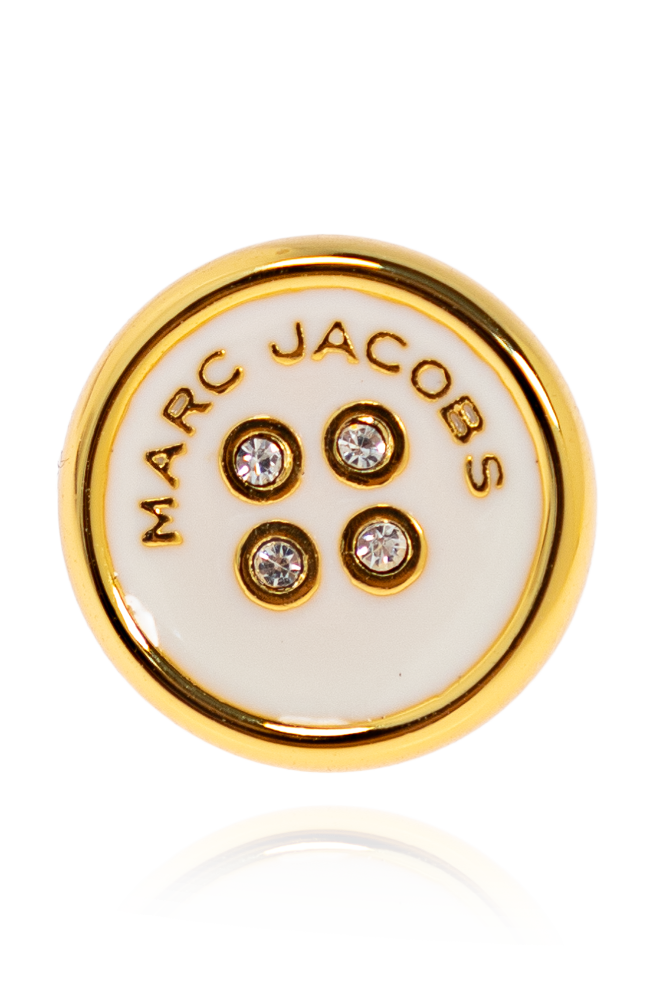 White Button-shaped earrings Marc Jacobs - Vitkac Australia